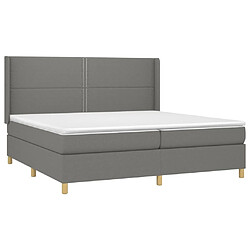 Acheter Sommier à lattes et matelas LED,Cadre à lattes de lit pour Adulte Gris foncé 200x200 cm Tissu -MN35594