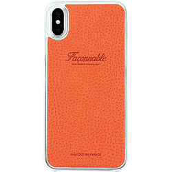 Coque rigide Façonnable orange collection French Riviera pour iPhone X/XS