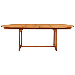 Acheter vidaXL Table à dîner de jardin (160-240)x100x75cm Bois d'acacia massif