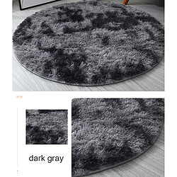 LUUCOZK Tapis à poils longs doux et moelleux pour chambre à coucher et salon - Gris clair-180 cm rond pas cher