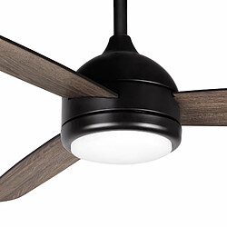 Avis Ventilateur Plafond Kekai Siroco Negro DC 132x40cm 55W Argent avec Pales en Bois, Lumière Réglable, Minuterie, Application Smart