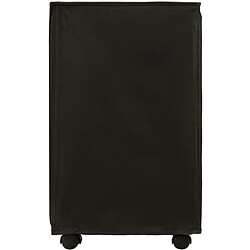 Avis Helloshop26 Panier à linge large sur roulettes noir 3208018