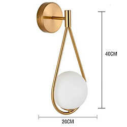 Universal Lampe murale en laiton, salon, couloir, balcon, chambre, chevet, lampe murale en verre.