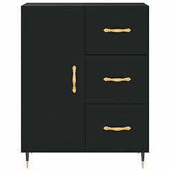 Maison Chic Buffet,Meuble de Rangement,commode pour salon,Cuisine noir 69,5x34x90 cm bois d'ingénierie -MN32127 pas cher