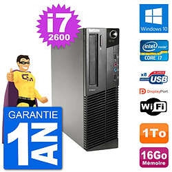 PC Lenovo M91p SFF Intel i7-2600 RAM 16Go Disque Dur 1To Windows 10 Wifi · Occasion 