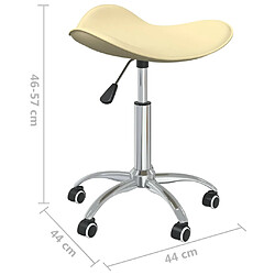 vidaXL Chaise pivotante de salle à manger Crème Similicuir pas cher