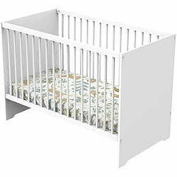 Baby Price Lit bébé - 120 x 60 cm - Babyprice First - En bois blanc 