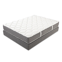 LUXURY LITERIE Matelas 140x190 cm, Sakina, 24cm, Ressorts Ensachés, Mousse Haute Densité, Indépendance de Couchage, Soutien ferme, face été/hiver