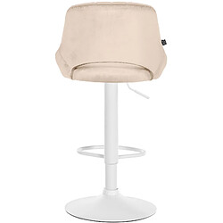 Non Tabouret de bar Milet velours blanc pas cher