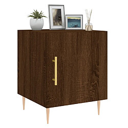 Avis vidaXL Table de chevet chêne marron 40x40x50 cm bois d’ingénierie