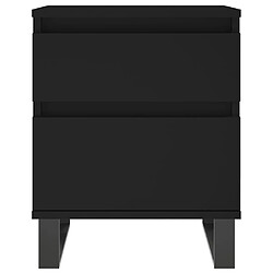 Maison Chic Table de chevet,Table de nuit,Table d'appoint pour salon Noir 40x35x50 cm Bois d’ingénierie -MN90520 pas cher