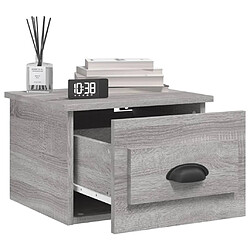 Avis vidaXL Tables de chevet murales 2 pcs sonoma gris 41,5x36x28 cm