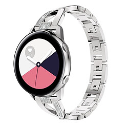 Avis Wewoo Bracelet de montre en acier inoxydable forme X avec pour Galaxy Watch Active 20mm (Argent)