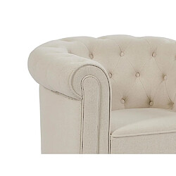 Acheter Vente-Unique Fauteuil en tissu beige CHESTERFIELD