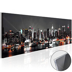 Decoshop26 Tableaux en verre acrylique décoration murale motif New York Dream 120x40 cm TVA110013 