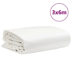 vidaXL Bâche blanc 3x6 m 650 g/m² pas cher