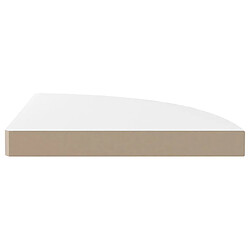 Avis vidaXL Étagère d'angle flottante blanc brillant 35x35x3,8 cm MDF