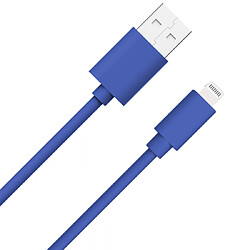 WOW Câble USB A/Lightning 1m - 2.4A Bleu 