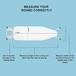Youngshion Couvercle de planche à repasser s’adapte à 140 cm x 50 cm