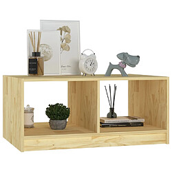 Avis vidaXL Table basse 75x50x33,5 cm Bois de pin massif