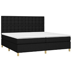 Avis Sommier à lattes,Cadre à lattes de lit et matelas et LED pour Adulte Noir 200x200 cm Tissu -MN40466