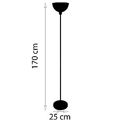 Avis Sampa Helios Lampe de salon design Bolton 170cm métal et verre gris fumé compatible LED