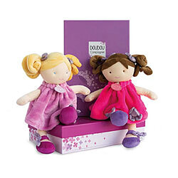 Peluche Demoiselle Doudou Pretty Rose 28 cm - Doudou et compagnie 