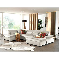 Lisa Design Vermont - canapé panoramique d'angle gauche - 7 places - XXL - en velours