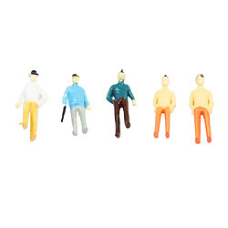 5 pièces peintes couleur modèle personnes miniature figure train mise en scène 55 cm Modèle de personne de chemin de fer