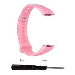 Wewoo Bracelet pour montre connectée Dragonne de remplacement en silicone Huawei Honor Band 3 rose