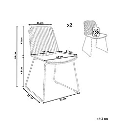 Avis Beliani Chaise de salle à manger PENSACOLA Set de 2 Métal Doré