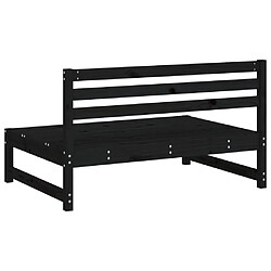 Acheter vidaXL Canapé central de jardin noir 120x80 cm bois de pin massif