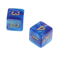 Acheter 10pcs 6 sided dés d6 dés poliédrique pour les jeux de table des donjons et des dragons bleu violet