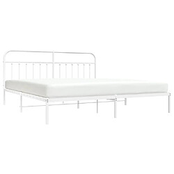 Avis Maison Chic Lit adulte - Cadre de lit métal avec tête de lit,Structure du lit Contemporain pour chambre blanc 193x203 cm -MN74634