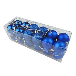 Wewoo 24 PCS 3cm Maison Sapin De Noël Décor Boule Suspension Xmas Party Ornement Décorations bleu