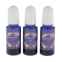 3 pièces de résine UV époxy Colorant Colorant Liquide Pigment Matériau royalblue