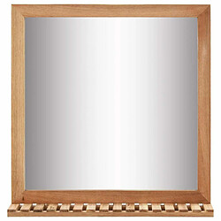 Maison Chic Miroir moderne de salle de bain,Décoration Miroir mural Bain 60 x 12 x 62 cm Bois de noyer massif -MN15119