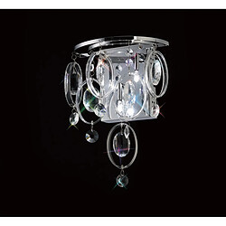 Luminaire Center Applique murale Solana 3 Ampoules chrome poli/cristal