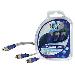 HQ câble RCA femelle - 2x RCA mâles - 0.2m 