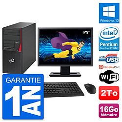 PC Tour Fujitsu P720 Ecran 19" Intel G3220 RAM 16Go Disque 2To Windows 10 Wifi · Occasion 