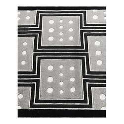 Vidal Tapis de couloir en laine 206x79 noir Darya pas cher