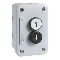 boîte à bouton - harmony xale - bouton poussoir - blanc et noir - 1o et 1f - schneider electric xale2221 