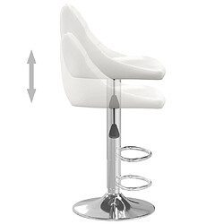 Acheter vidaXL Tabouret de bar Blanc Similicuir