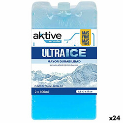 Pain de glace Aktive Ultra Ice 400 ml Pain de glace 2 Pièces 9,5 x 17 x 3 cm (24 Unités) 