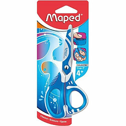 MAPED - Ciseaux ZENOA FIT 13 cm, coloris unique BLEU, en blister- E-COMMERCE