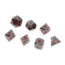 Acheter 7 dés en métal polyédrique pour D u0026 D Pathfinder RPG Jeu Noir Nickel Rouge