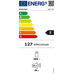 Réfrigérateur 1 porte intégrable à glissière 54cm 209l - arg7531 - WHIRLPOOL