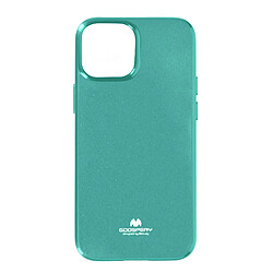 Coque iPhone 13 Mini Silicone Gel Effet Brillant Mercury bleu turquoise 