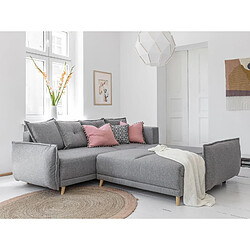 Avis Bestmobilier Lena - canapé d'angle convertible - avec coffre - style scandinave - 5 places - gauche