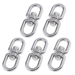 Avis Boucle en acier inoxydable bague universelle boucle à 8 anneaux 5Pcs M6